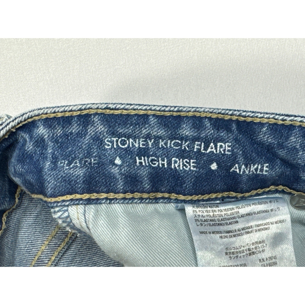 Volcom Women's High Rise Stoney Kick Flare Ankle  Jeans - Size 28 (27x26.5)* - Picture 6 of 7